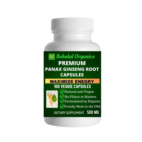 Panax Ginseng Root 100 Quick Release Capsules - 500mg Per Capsule