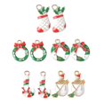 thumbnail image 1 of 10 piezas surtidas de aleación de cristal esmaltado Navidad de Navidad colgante accesorios de fabricación para joyería DIY Gloria  Colgante de joyería de moda, 1 of 9