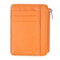 thumbnail image 2 of Monedero Monedero de cuero retro para mujer y hombre, con cremallera, diseño de litchi, tarjetero (naranja) Likrtyny Para Estrenar, 2 of 6