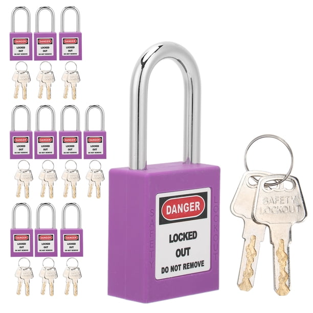 Cerradura De Seguridad Con Candado De 38 Mm, Candado De Bloqueo Y Etiquetado, Cerradura Eléctrica Con Nailon Reforzado Resistente A La Corrosión, De Acero Cromado Para