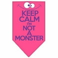 thumbnail image 4 of Pet and Dog Bandana Screen Printed, "Keep Calm, I'm Not A Monster", 4 of 10