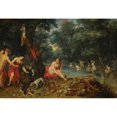 thumbnail image 3 of Jan Brueghel The Elder 24x18 Black Modern Framed Museum Art Print Titled - Nymphs Bathing (1585-1625), 3 of 5