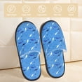 thumbnail image 2 of Fotbe Cute Shark Pantuflas Peludas para Mujer con Estampado, Zapatillas de Peluche, Zapatos de Invierno para Casa, Uso Interior y Exterior-Medium, 2 of 8