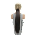 thumbnail image 3 of Unique Bargains 1 Pc Long Straight Hair Wig Hair Clips for Hair Extension 21.65" Length Black Brown, 3 of 6