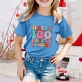 thumbnail image 2 of FhsagQ Mode Décontractée Imprimée pour Garçon et Fille, Col Rond, Manches Courtes, T-Shirt Ample, Printemps, Bleu Ciel, 8-9 Ans, 2 of 4