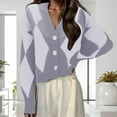 thumbnail image 2 of Cardigan pour Femmes Style Coréen Décontracté Col en V Tricoté Printemps Automne Style Léger Confortable Design Élégant, 2 of 5