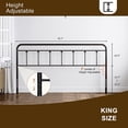 thumbnail image 2 of ARICOEASY Metal King Size Headboard Only for Bedroom with Height Adjustable, Sturdy Headboard Suitable for Bedrooms, Hotel, Guesthouse, Black, 2 of 7