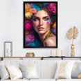 thumbnail image 2 of Designart Floral Sensual Woman Portrait VI Framed Wall Art, 2 of 5