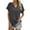 Dark Gray, variant on MIXUE Womens Summer Tops Solid Color V Neck Short Sleeve Fashion Loose T-shirts Sportwear,Gray,S