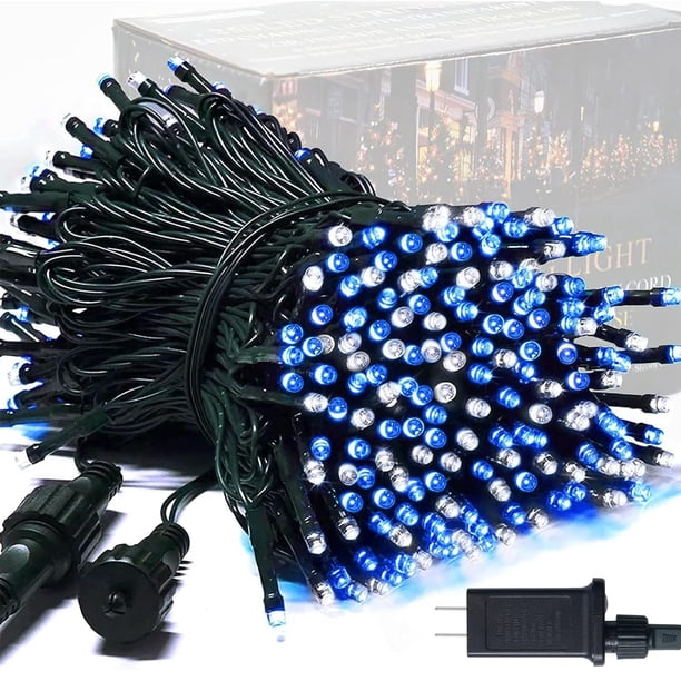 Guirnalda de luces navideñas JMEXSUSS 28 m 250 LED azul y blanco
