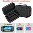 thumbnail image 2 of Funda para Nintendo Switch 2, Impermeable Rígido Travel Estuche con Base de Almacenamiento y 18 Ranuras para Tarjetas de Juego, Case para Consola y Accesorios, 2 of 2