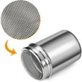 thumbnail image 2 of 2PCS（6.8oz) Powder Sugar Shaker Duster, Stainless Steel Powder Sugar Shaker with Lid, Sifter For Cinnamon Sugar Pepper Powder Cocoa Flour, 2 of 8