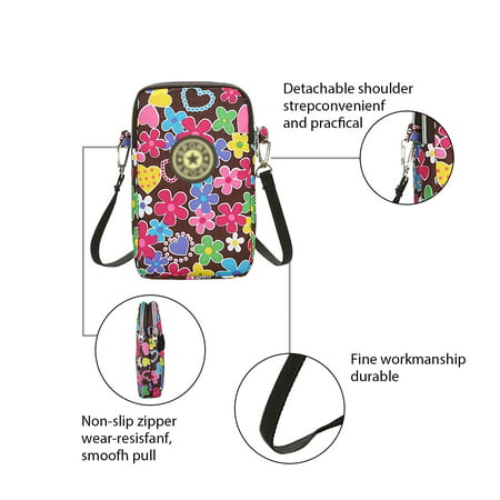Women Small Cross-Body Cell Phone Case Shoulder Bag Pouch Handbag Purse Wallet Compatible for ...
