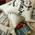 thumbnail image 4 of Flxxie Microfiber Decorative Throw Pillow Cover with Black Text Printed, Zipper Square Cushion Case for Bed Sofa Couch, 18" x 18", 4 of 5