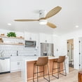 thumbnail image 6 of LiviNest Modern Ceiling Fan for Bedroom: 52 Inch Flush Mount with Light - 3 Solid Wood Blades & Noiseless DC Motor - 6-Speed Remote Control & 3-Tone LED for Living Room, 6 of 6