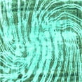 thumbnail image 1 of Ahgly Company Machine Washable Indoor Square Abstract Turquoise Blue Modern Area Rugs, 8' Square, 1 of 4