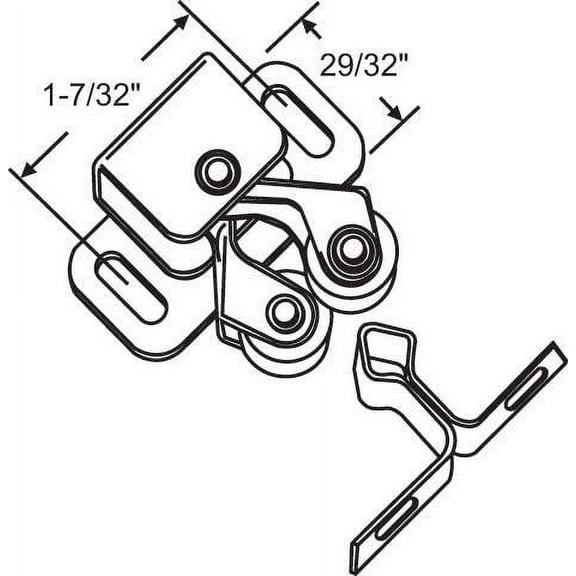 Brixwell 45-216-5 Cabinet Catch Antique Copper 5 Per Pack