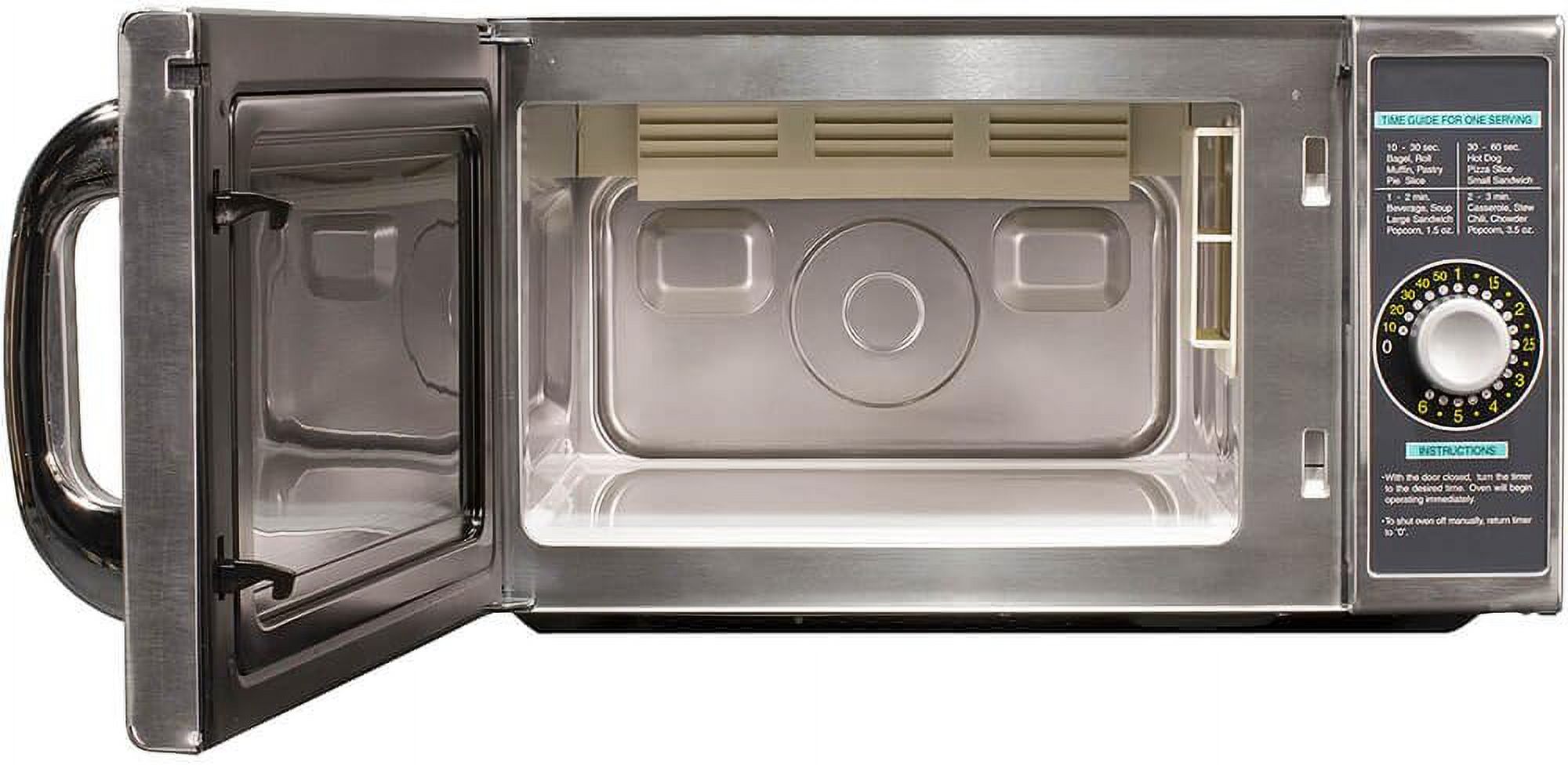 Sharp R-21LCFS Medium-Duty Commercial Microwave Oven with Dial Timer, Stainless Steel, 1000-Watts, 120-Volts, One Size - image 4 of 4