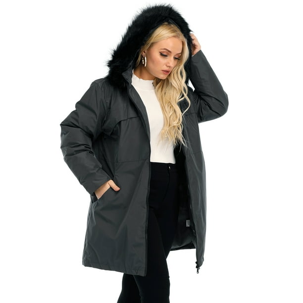 SAYFUT Women's Winter Down Thicken Jacket Puffer Parka Coat with ...