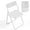 White, variant on BONNLO Folding Chair Modern Iron Frame Accent with Woven Texture Pane Black/White/Yellow/Brown