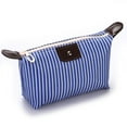 thumbnail image 1 of Women Girls Makeup Bags Stripe Purse Mini Zipper Pouch Dumpling Folding Waterproof Makeup Handbag, 1 of 9