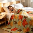 thumbnail image 4 of WDOBM Warm Blanket, Plush Blanket, Maple Leaf Pumpkin Flannel Sofa Throw Blanket, Flannel Blanket, Fall Pumpkin Throw Blanket for Sofa Throw Blanket, 4 of 6