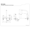 thumbnail image 3 of Kingston Brass FB718ZX Centerset Kitchen Faucet, Brushed Nickel, 3 of 3