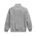 thumbnail image 5 of Men's Raglan Stitching Stand Collar Zipper Casual Loose Sweatshirt, Minimalist Pullover for Daily Wear, Street Style and Comfort Fit,Gray,2XL, 5 of 7