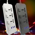 thumbnail image 4 of Regleta de enchufes recableable eléctrica con 3 tomas de corriente y enchufe USB, toma de corriente con múltiples enchufes, normativa de EE. UU., color negro, 4 of 5