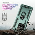 thumbnail image 2 of Feishell Hybrid Armor Phone Case for Moto G 5G (2025),Military Grade Shockproof 360 Rotatable Metal Ring Holder Kickstand Support Magnetic Car Mount Dual Layer Protective Phone Cover,Darkgreen, 2 of 7