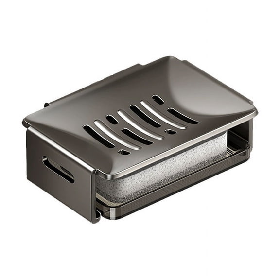 2Pcs Bathroom Soap Holder Wall Mount Durable Space Aluminum Shower Storage