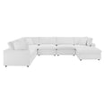 thumbnail image 1 of Modway Commix 7-Piece Down Filled Overstuffed Performance Velvet Sectional Sofa in White, 1 of 10