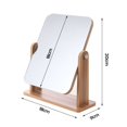 thumbnail image 2 of Yesbay 360 Degrees Rotatable Makeup Mirror with Wooden Base ,Desktop Vanity Mirror Portable Rectangle Cosmetic Mirror, 2 of 10