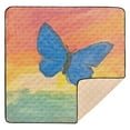 thumbnail image 6 of WOBOGO Blue Butterfly Baby Playmats Extra Large Waterproof Rollable Activity Pads for Toddlers 50×50inch, 6 of 7
