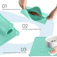 thumbnail image 3 of Silicone Pet Feeding Mat, Waterproof Mat for Dog and Cat Bowls, Raised Edges, Anti-Slip Tray Mats, 3 of 6