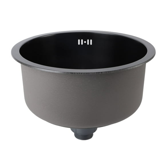 Single Bowl Kitchen Sink, Simple Design Nano Black Stainless Steel Large Capacity Undermount Small Kitchen Sink for Kitchen