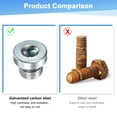 thumbnail image 4 of Uxcell 6-Pack M10x1mm Inner Hex Head Pipe Fitting Plug, Stainless Steel Sensor Socket Plug with Seal O-Ring Sealing Screw, 4 of 6