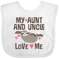 thumbnail image 3 of Inktastic My Aunt and Uncle Love Me Sloth Girls Baby Bib, 3 of 4
