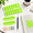 Fluorescent Green-Fluorescent Color, variant on Morandi Blue Morandi Color 3x3 Inch Transparent Sticky Notes Set with Dual-Tip Marker