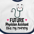thumbnail image 4 of Inktastic Future Physician Assistant Like Mommy Girls Baby Bib, 4 of 4