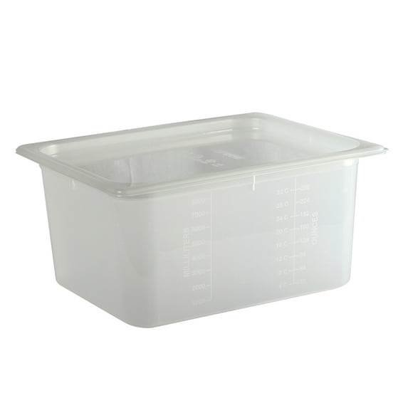 San Jamar MP12 1/2 Taille Bac à Nourriture ModPan - Empilable, Polypropylène, Transparent