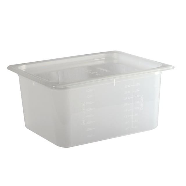 San Jamar MP12 1/2 Taille Bac à Nourriture ModPan - Empilable, Polypropylène, Transparent