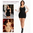 thumbnail image 5 of MANIFIQUE Plus Size Shapewear Slip Dress for Women Under Dress Seamless Tummy Control Smoothing V-Neck Cami Dress, 5 of 6