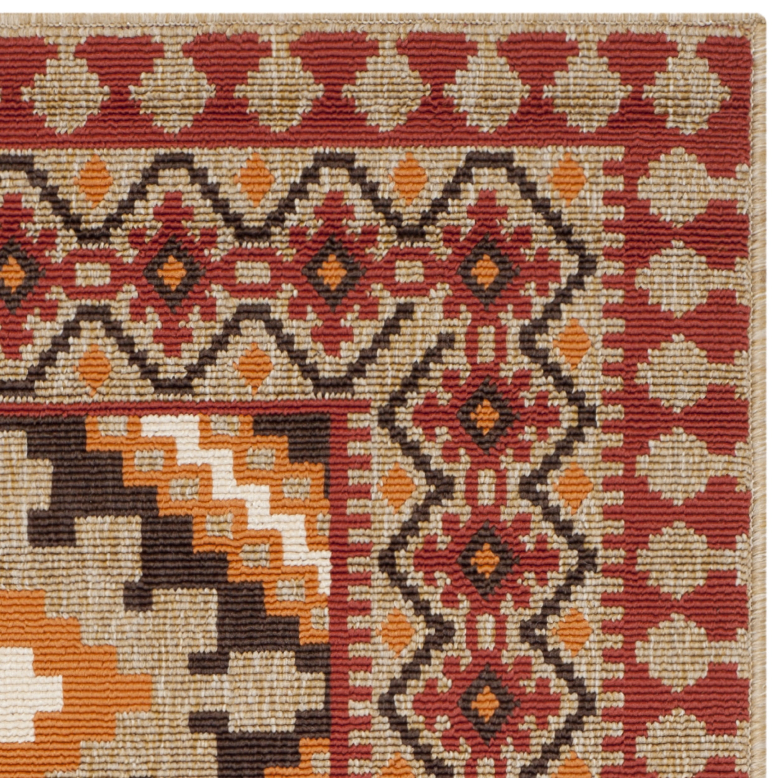 SAFAVIEH Veranda Magna Southwestern Indoor/Outdoor Area Rug, 8' x 10', Red/Natural