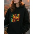thumbnail image 3 of Cool Harvest Thanksgiving Hoodie for Men Women, Funny Turkey Graphic Pullover Hooded Sweatshirt, Cozy Cotton Poly Blend, Holiday Fall Outfit, 3 of 5