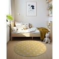 thumbnail image 3 of Unique Loom Whimsy Kids Collection Area Rug - Stars (3' 3" Round Soft Yellow/Ivory), 3 of 9