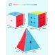 thumbnail image 2 of Roxenda Speed ​​Cube Set Magic Cube Set De 2X2X2 3X3X3 Pyramid Cube Smooth Puzzle Cube (Sin Pegatinas), 2 of 5