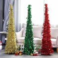 thumbnail image 3 of 4ft/5ft Artificial Christmas Pencil Tree Retractable And Foldable Sequin New Year Ornament, 3 of 10
