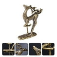 thumbnail image 6 of LABSERRON 1PC Small Brass Metal Statue Ornament Deer Home Decor Bronze 6.75x3.78Cm, 6 of 8