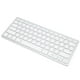 thumbnail image 3 of Teclado inalámbrico inglés tailandés bilingüe portátil elegante ultrafino teclado de ordenador blanco plateado, 3 of 8